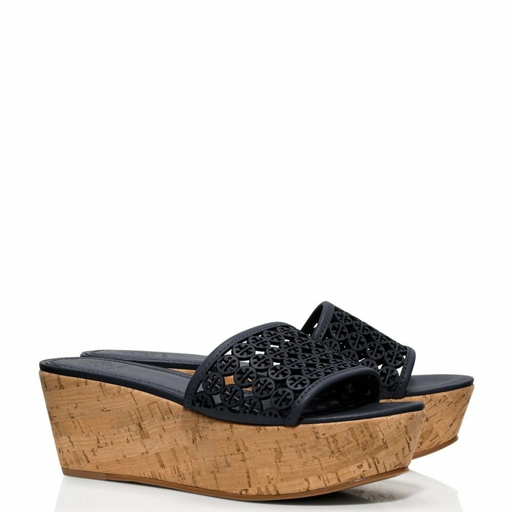 Tory Burch Elaine Wedge Platform Slides | Sz 10